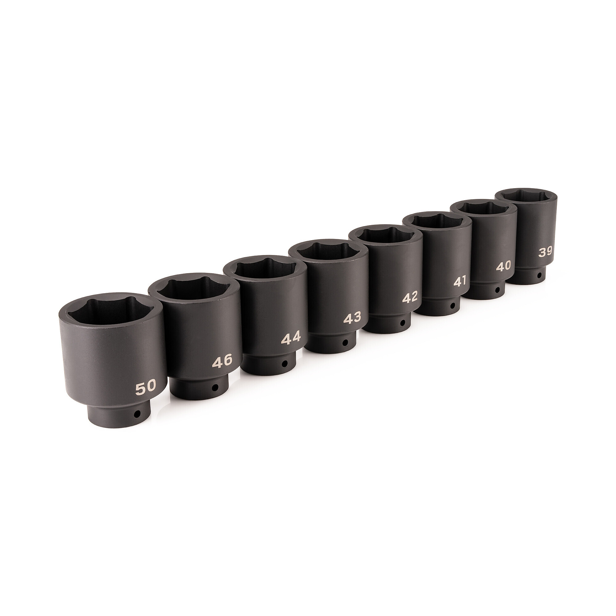 TEKTON 1/2 Inch Drive Deep 6-Point Impact Socket Set, 8-Piece (39 - 50 mm) | SID92009